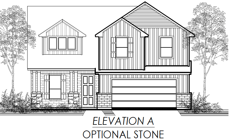 Elevation A for The Royal Floor Plan